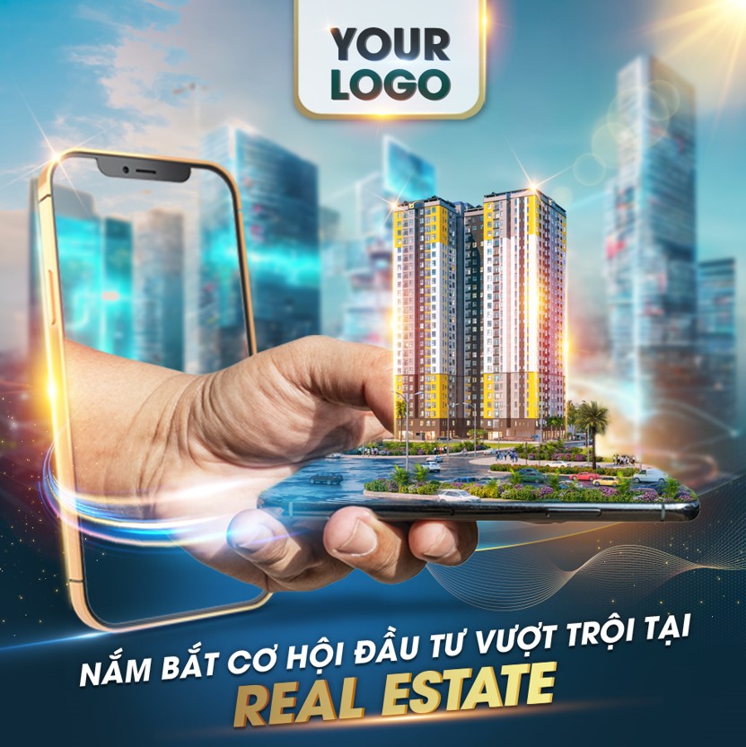 Real estate social media design template, poster bất động sản